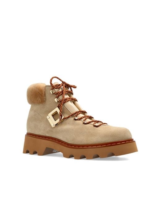 Roger Vivier Brown Suede Snow Boots