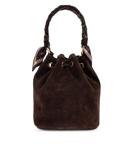 Amiri Brown Suede Handbag