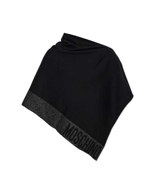 Moschino Blue Poncho With Lurex Thread