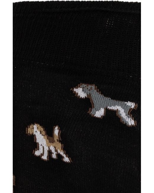 Paul Smith Black Socks With Print for men