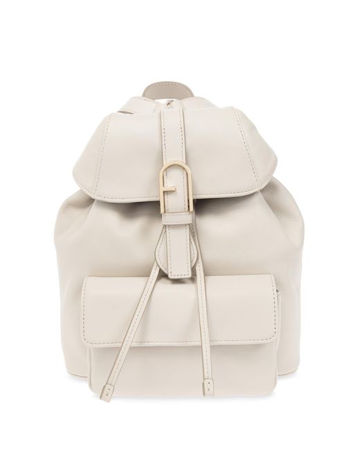 Furla Flow Small Backpack in Natural Lyst UK