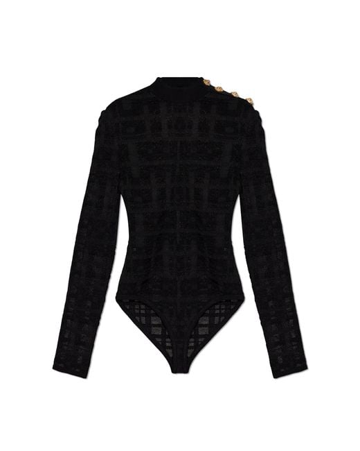 Balmain Black Body With Shoulder Pads