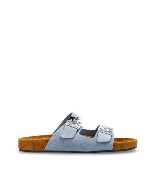Tory Burch White 'Mellow' Slides