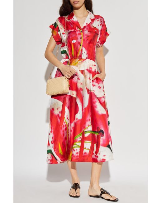 Tory Burch Red Dress With Print