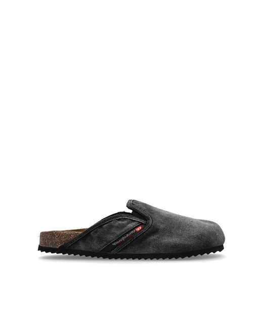 DIESEL Black Slides 'D-Woodstock' for men