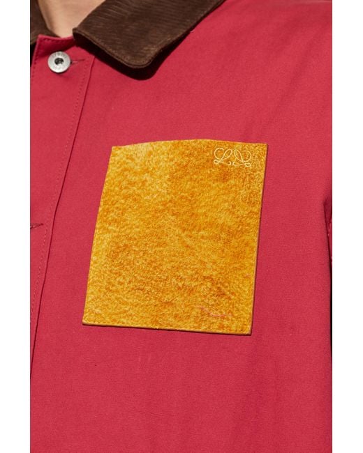 Loewe Red Jacket With Pockets for men