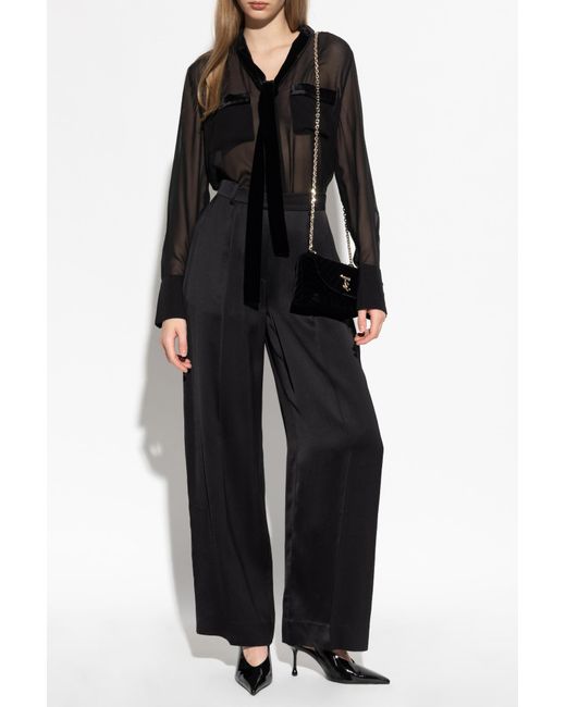 FRAME Black Silk Shirt