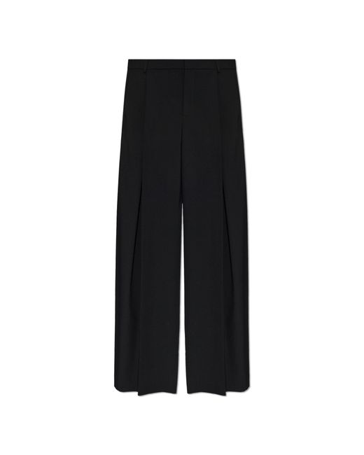 Casablanca Black Wool Trousers With Pleats for men