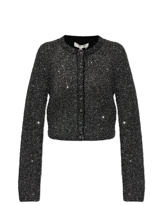 LoveShackFancy Black Cardigan 'Ferra'