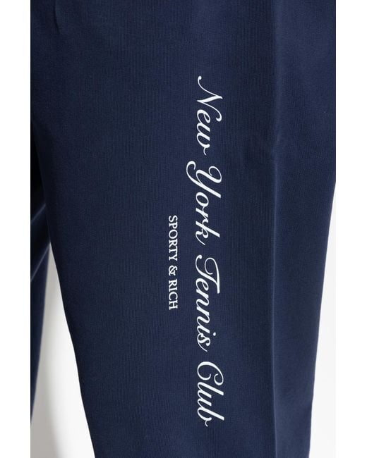 Sporty & Rich Blue Sweatpants From The "New York Tennis" Collection
