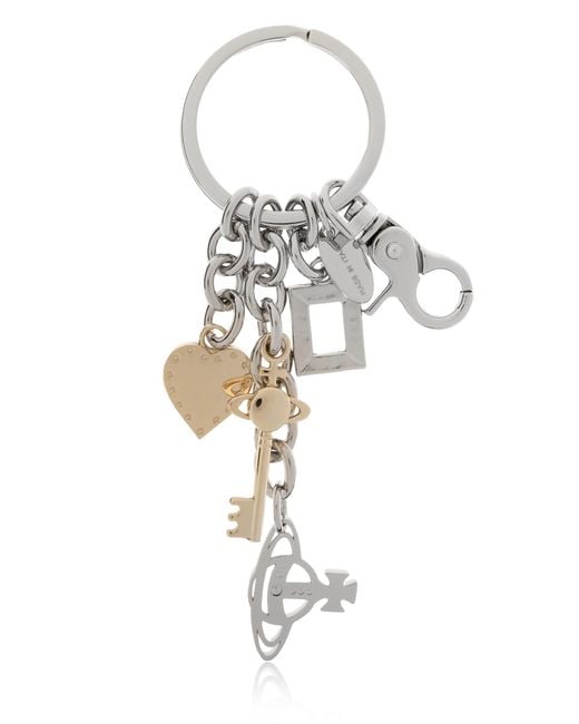 Vivienne Westwood White Keychain With Charms