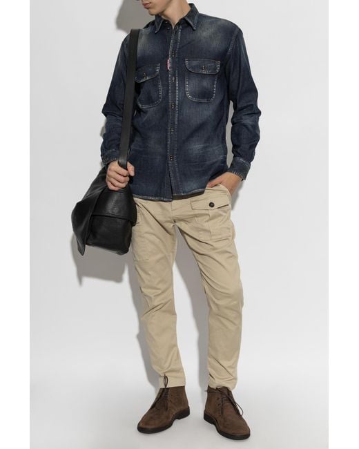 DSquared² Natural 'Cargo' Trousers for men