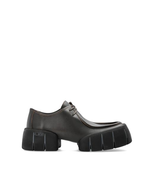 DIESEL Black Shoes D-Tex Wb Laced Y03810 Pr697-H1509 Derby Type for men