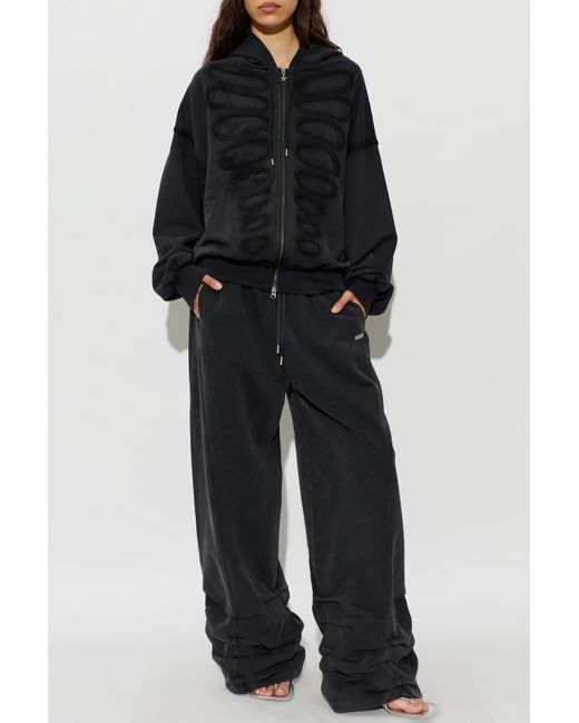 AVAVAV Black Wide-Leg Sweatpants