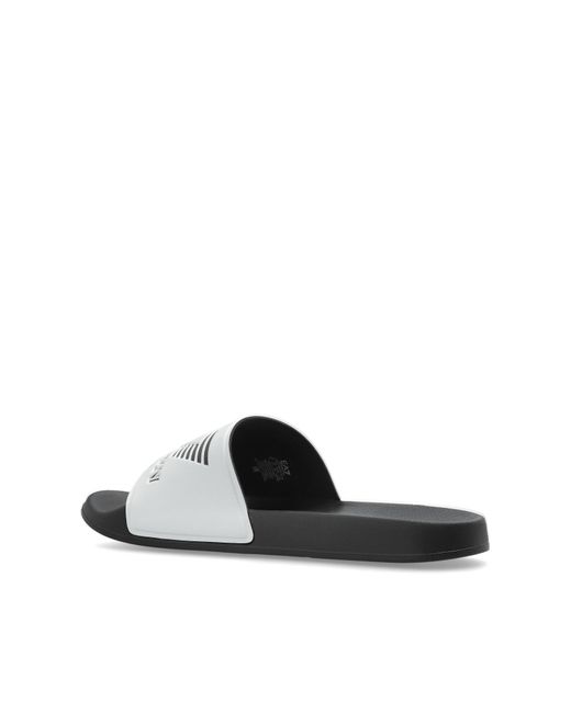 EA7 Black Rubber Flip-Flops
