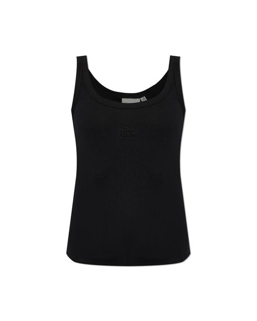 Gestuz Blue Ribbed Top