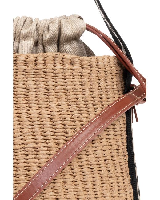 Chloé Natural 'Woody Small' Bucket Shoulder Bag