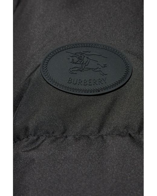 Burberry Black Down Jacket With Hood for men