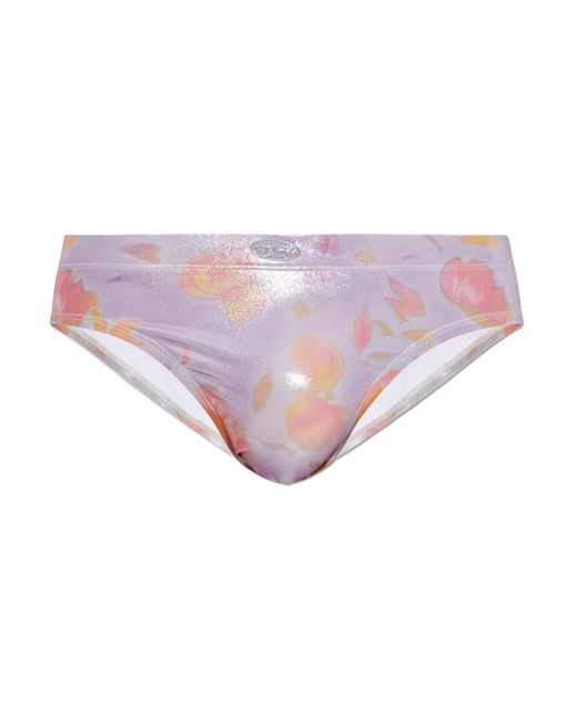 DIESEL Pink "Alfie-Utl" Swimming Briefs for men
