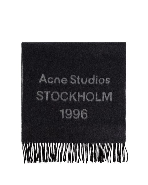 Acne Black Wool Scarf