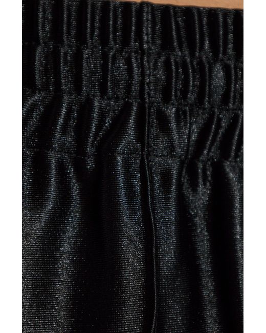 T By Alexander Wang Black Trousers With A Shimmering Finish