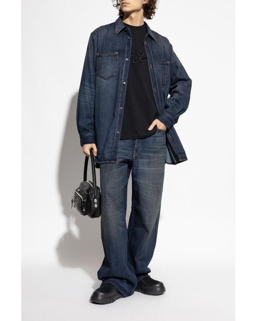 Acne Blue Denim Shirt for men