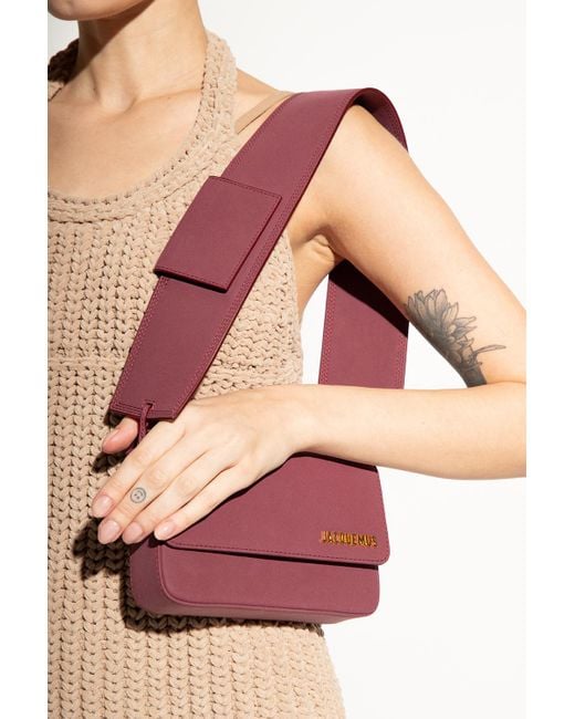 Jacquemus Leather 'le Carinu' Shoulder Bag in Burgundy (Red) Lyst Canada