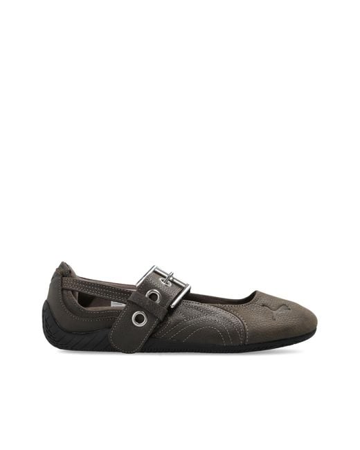 PUMA Black "Speedcat Ballet Dress" Ballet Flats