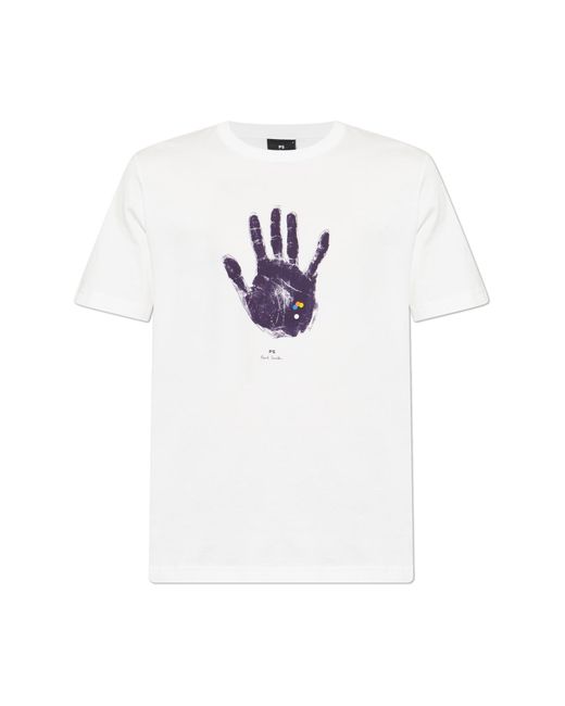 Paul Smith White T-Shirt With Print for men