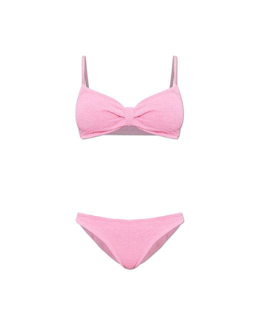 Hunza G Pink Two-Piece Swimsuit "Alicia"