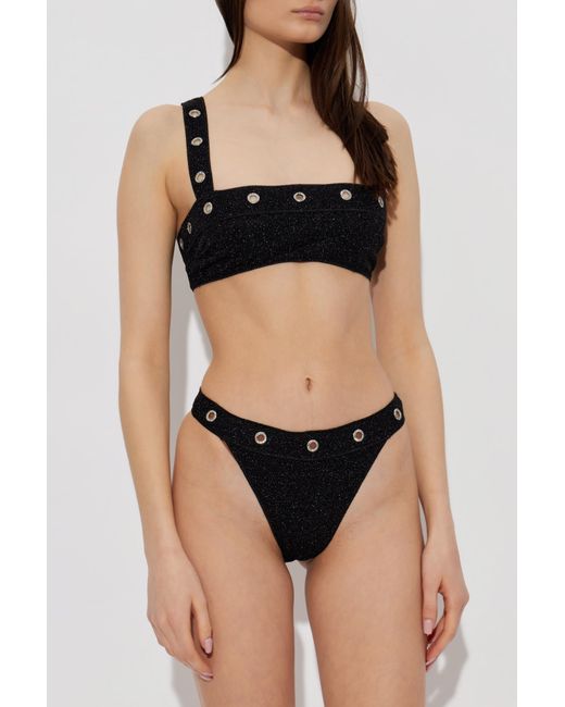 Oseree Black Two-Piece Swimsuit