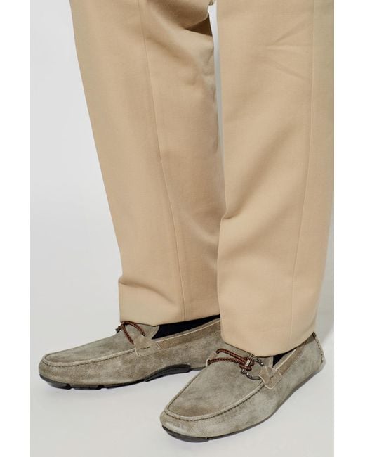Ferragamo Gray Moccasins 'Front' for men