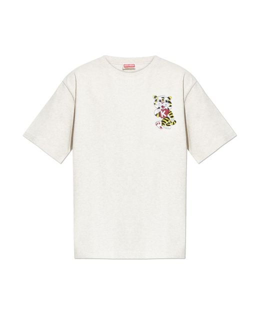 KENZO White Cotton T-Shirt for men