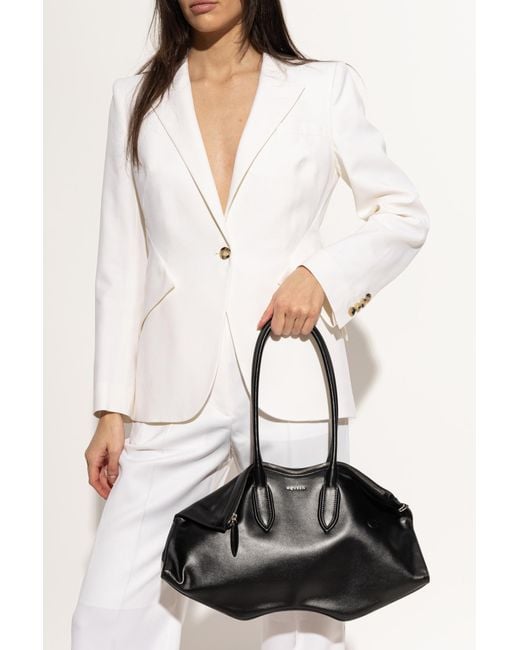 Alexander McQueen Black Shoulder Bag 'Manta'