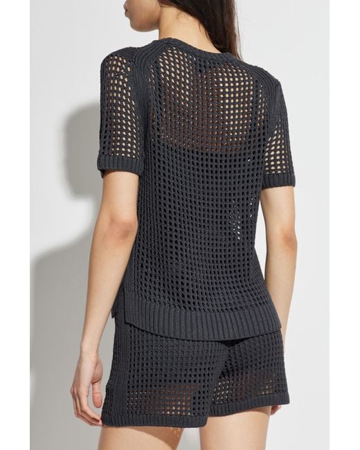 AllSaints Black Lace Top Paloma