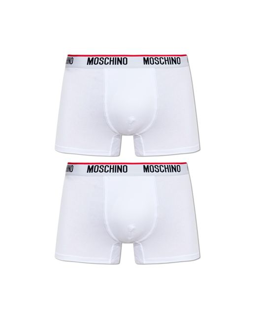 Moschino White 2-Pack Of Cotton Boxers for men