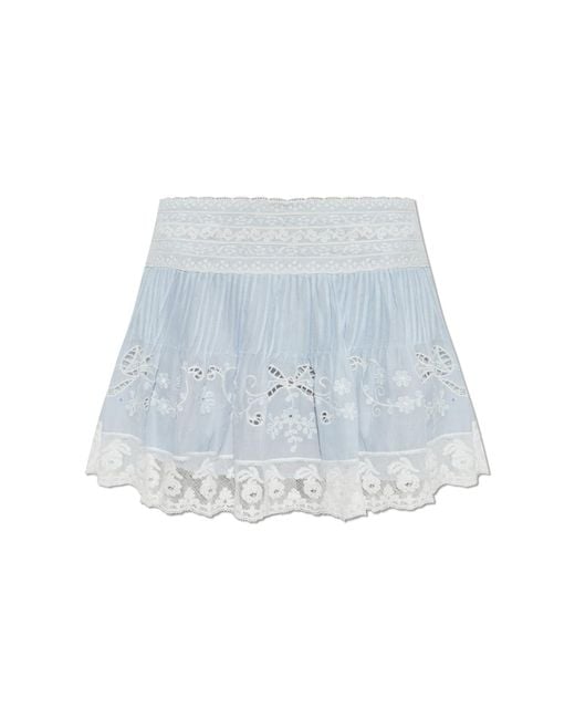 LoveShackFancy Blue Skirt "Levant"