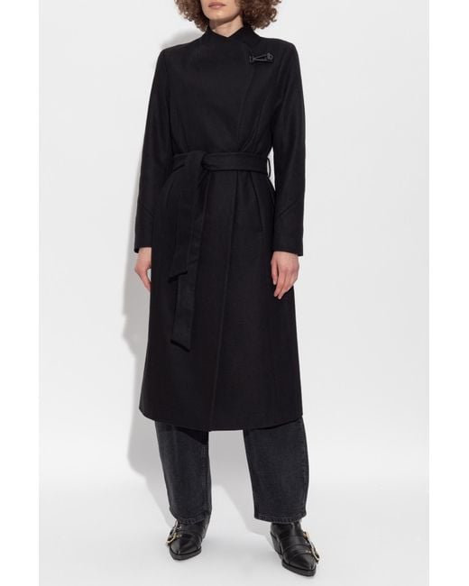 AllSaints Black Coat 'Riley'