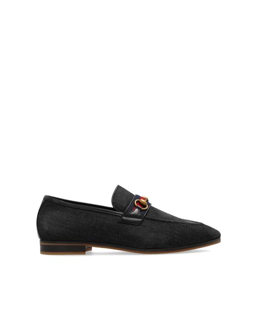Gucci Black Denim Loafers, for men