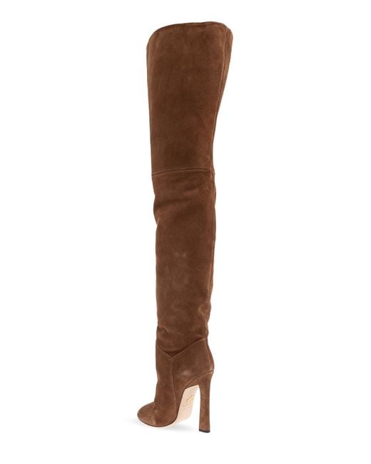 DSquared² Brown Over-The-Knee Leather Boots 'Twin'