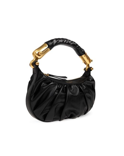 Balmain Black Ebene Mini' Handheld Bag,