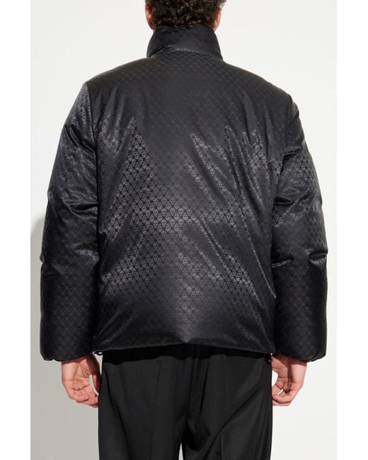 McQueen Black Puffer Jacket With Logo for men