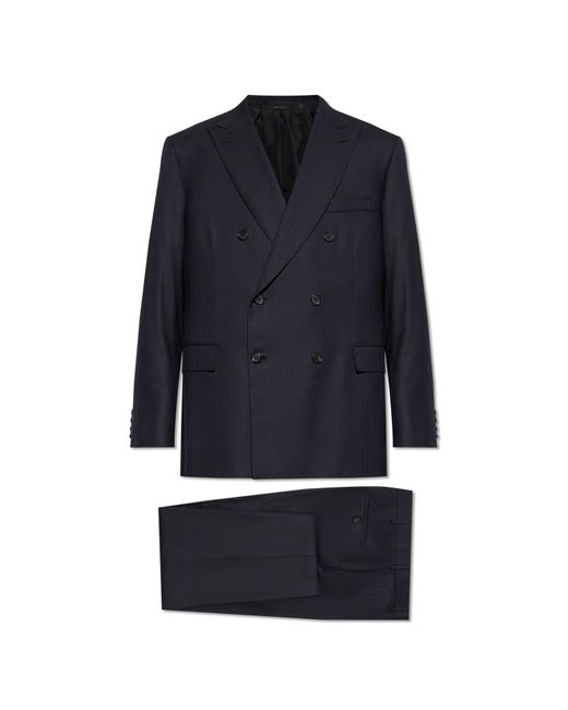 Brioni Blue Pinstriped Suit, for men