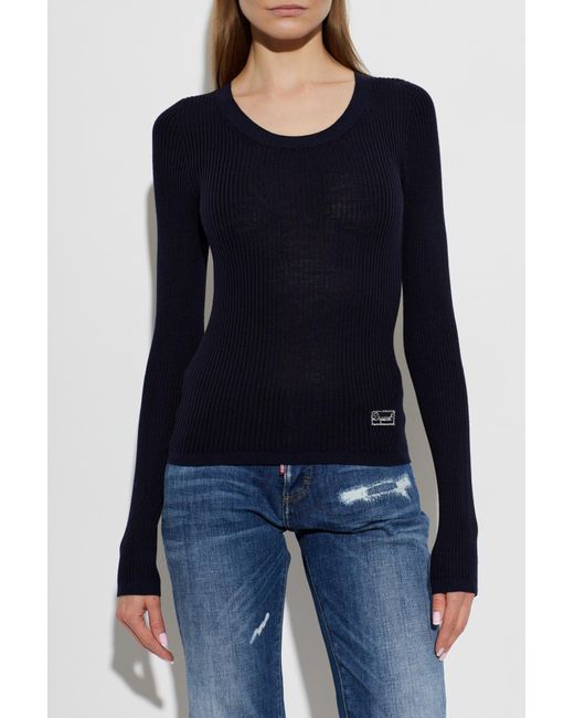 DSquared² Blue Wool Top