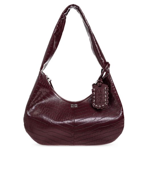Ganni Purple Shoulder Bags