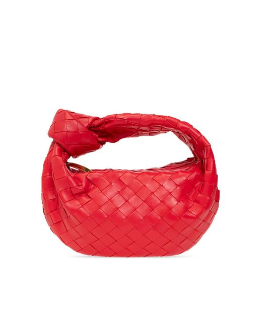 Bottega Leather 'jodie Mini' Hobo Bag in Red Lyst Canada