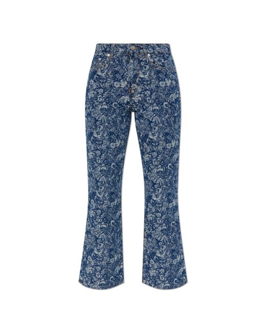 Ganni Blue Jacquard Jeans