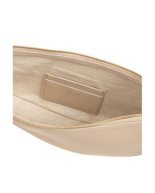 Ferragamo White Shoulder Bag Smile Small