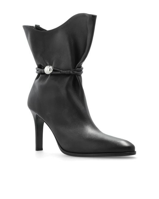 Isabel Marant Black Heeled Ankle Boots "Lolya"