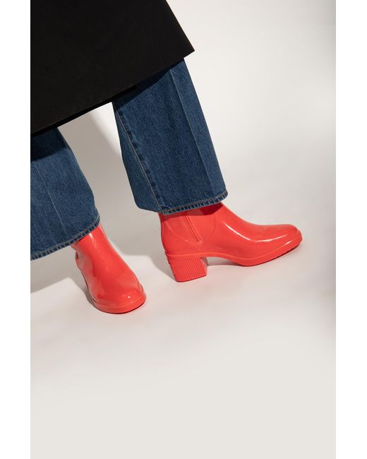 Kate Spade Red ‘Puddle’ Heeled Rain Boots